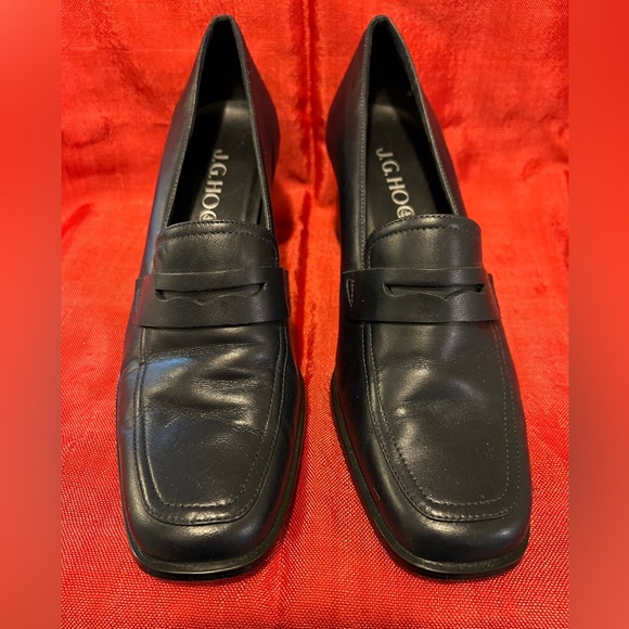J. G. Hook Shoes J G Hook Navy Heeled Loafer Poshmark